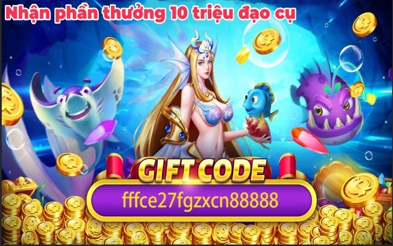 Nhận thưởng mã code vật phẩm khi tham gia game bắn cá trực tuyến VNG